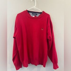 Vintage Tommy Hilfiger Red 100% Cotton Men’s Sweater Large Crewneck